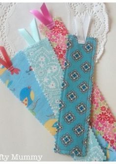 Fabric Scrap Bookmarks -   19 fabric crafts inspiration
 ideas