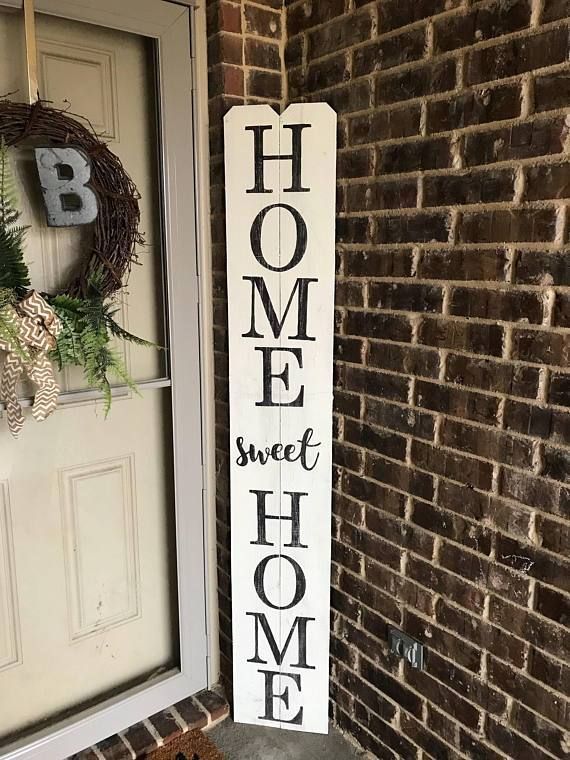 6FT White Home Sweet Home Porch Sign -   19 holiday Decorations porch ideas