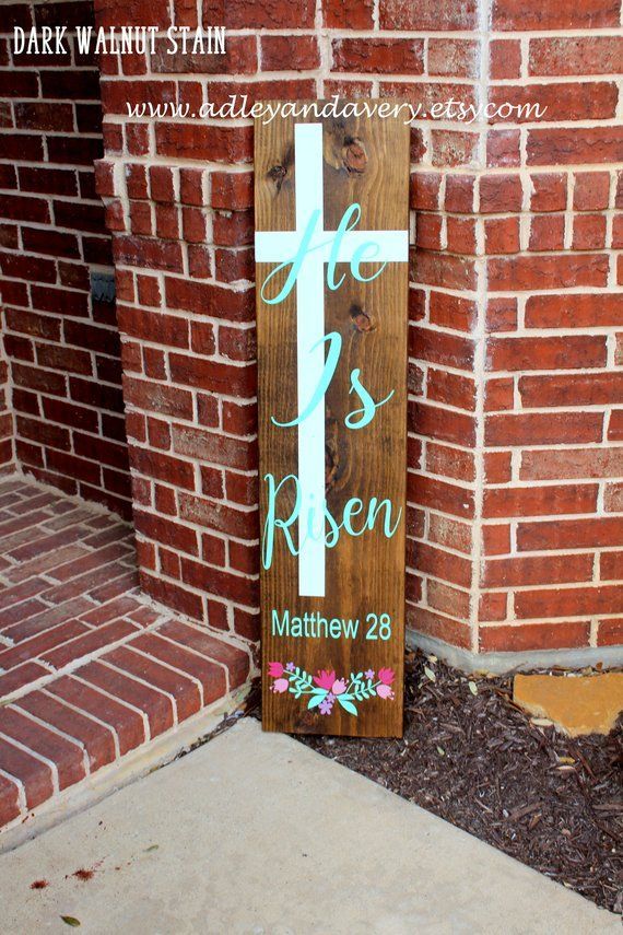 He Is Risen Porch Sign, Tall Porch Sign, Easter Porch Sign, Reversible Sign, Customizable Porch Sign -   19 holiday Decorations porch ideas
