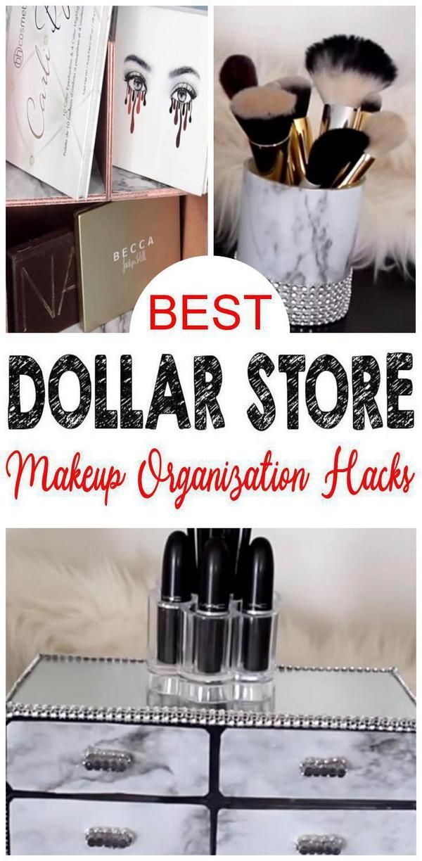 9 Dollar Store Makeup Organization Hacks That Are Borderline Genius -   19 makeup Storage diy
 ideas