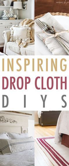 Inspiring Farmhouse Drop Cloth DIYs -   20 DIY Clothes Decoration inspiration
 ideas