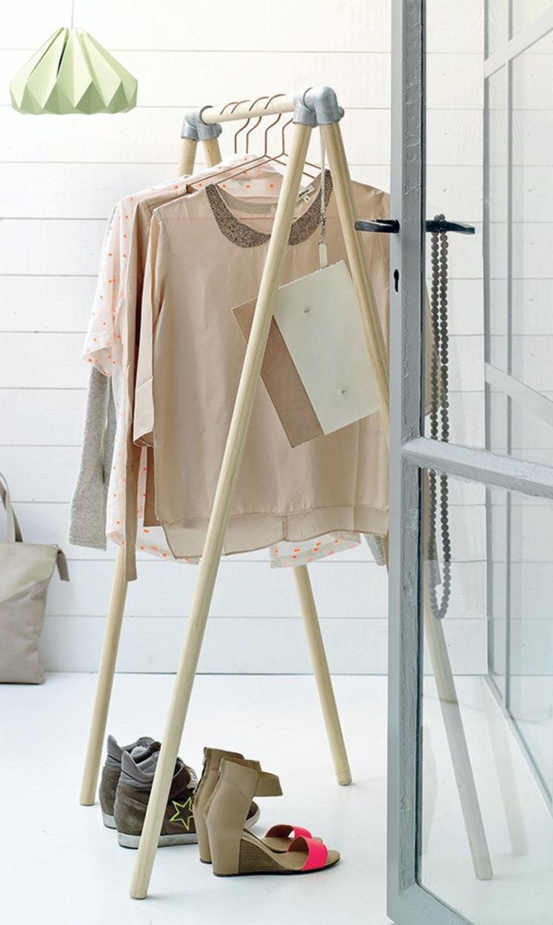 10 Stylish DIY Clothing Racks -   20 DIY Clothes Decoration inspiration
 ideas