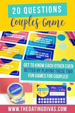 20 Questions for Couples {2 Games in 1} - From -   20 diy projects For Couples date nights ideas