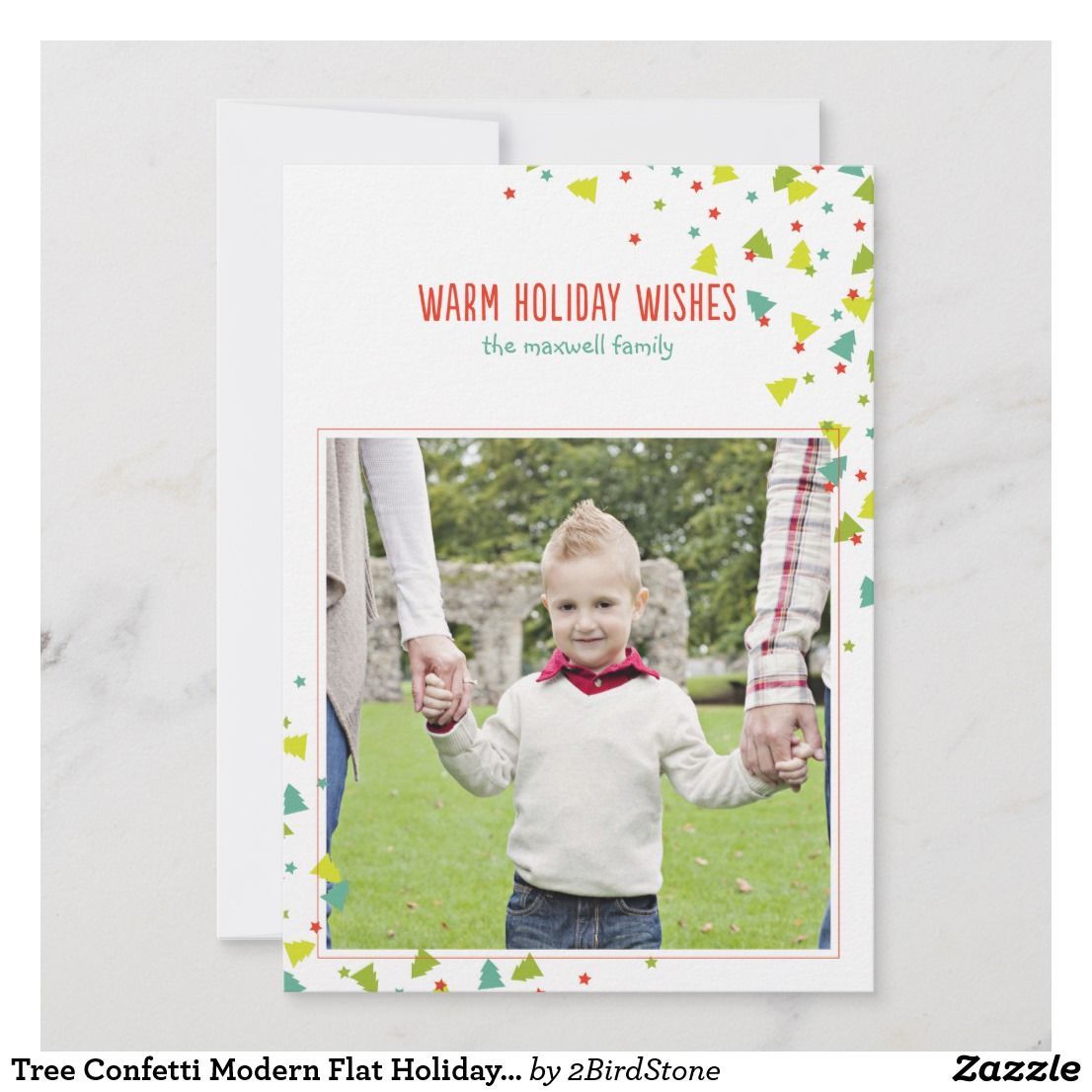 Tree Confetti Modern Flat Holiday Photo Card | Zazzle.com -   22 holiday Photos beautiful
 ideas