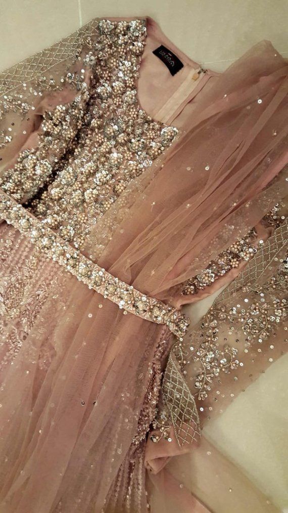 Pakistani Wedding gown, long maxi dress, blush pink, anarkali, pakistani clothes -   7 dress Patterns pakistani
 ideas