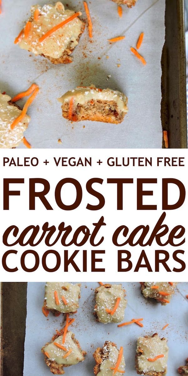 Frosted Carrot Cake Cookie Bars -   8 cake Carrot sweet treats
 ideas