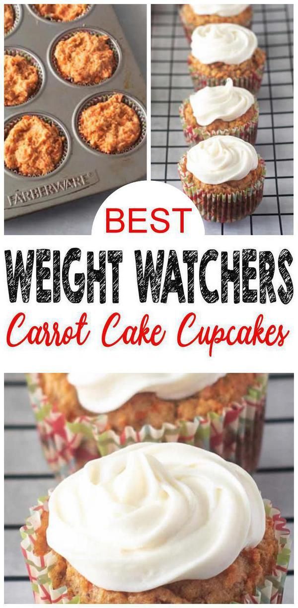 Weight Watchers Cupcakes – BEST WW Recipe – Carrot Cake Cupcakes – Cream Cheese Frosting Treat – Dessert – Snack with Smart Points -   8 cake Carrot sweet treats
 ideas