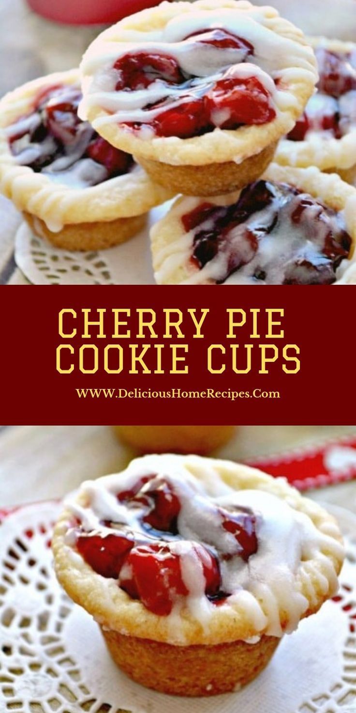Cherry Pie Cookie Cups -   8 desserts Mini cups
 ideas