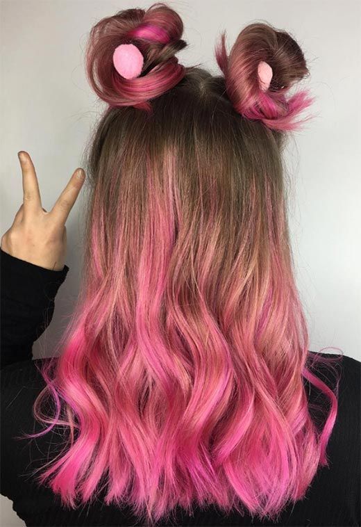 55 Lovely Pink Hair Colors: Tips for Dyeing Hair Pink -   8 hair Pink tips
 ideas