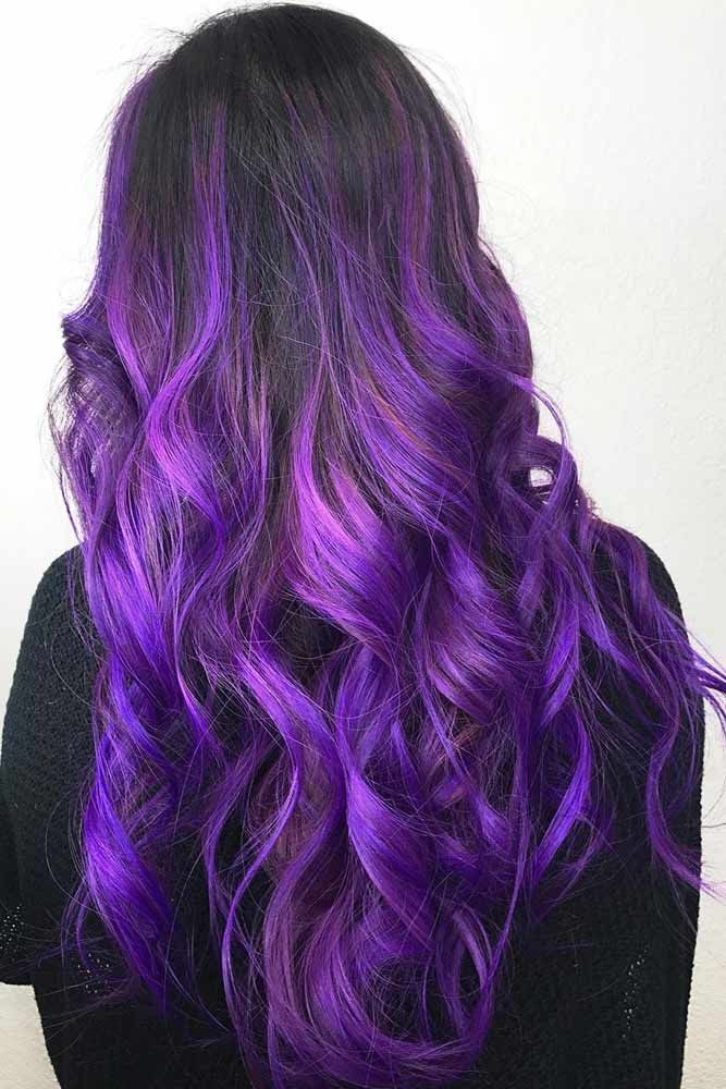 31 Unique Purple and Black Hair Combinations -   8 hair Purple afro
 ideas
