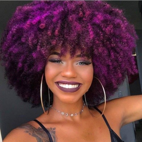 Oh Beehive! A Retro 'Do How-To, Inspired By Our Latest Stylebook -   8 hair Purple afro
 ideas