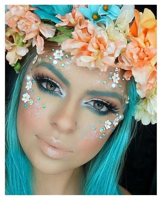 Spring Fairy Makeup. Cuteness Overload! -   8 makeup Colorful halloween
 ideas