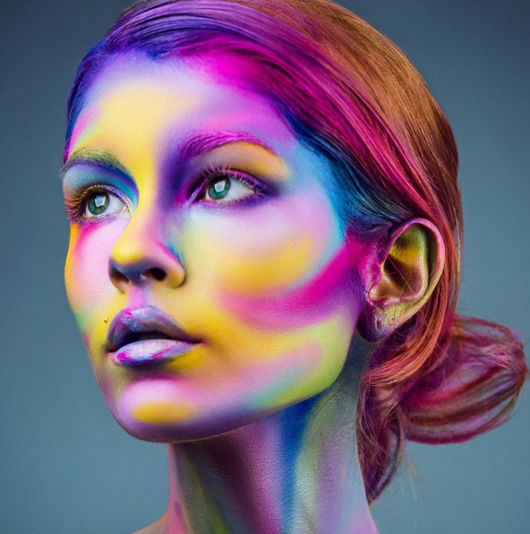 Instagram's 30 Best Halloween Makeup Ideas to Copy ASAP -   8 makeup Colorful halloween
 ideas