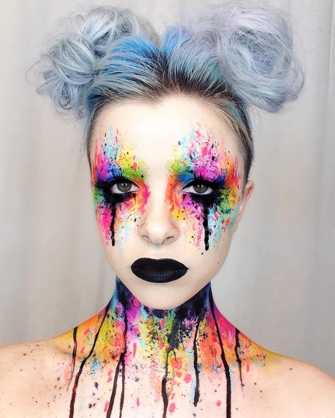 27 Terrifyingly Fun Halloween Makeup Ideas You’ll Love -   8 makeup Colorful halloween
 ideas