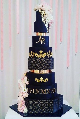 30 Stylish Black Wedding Cakes -   10 big wedding Cakes ideas