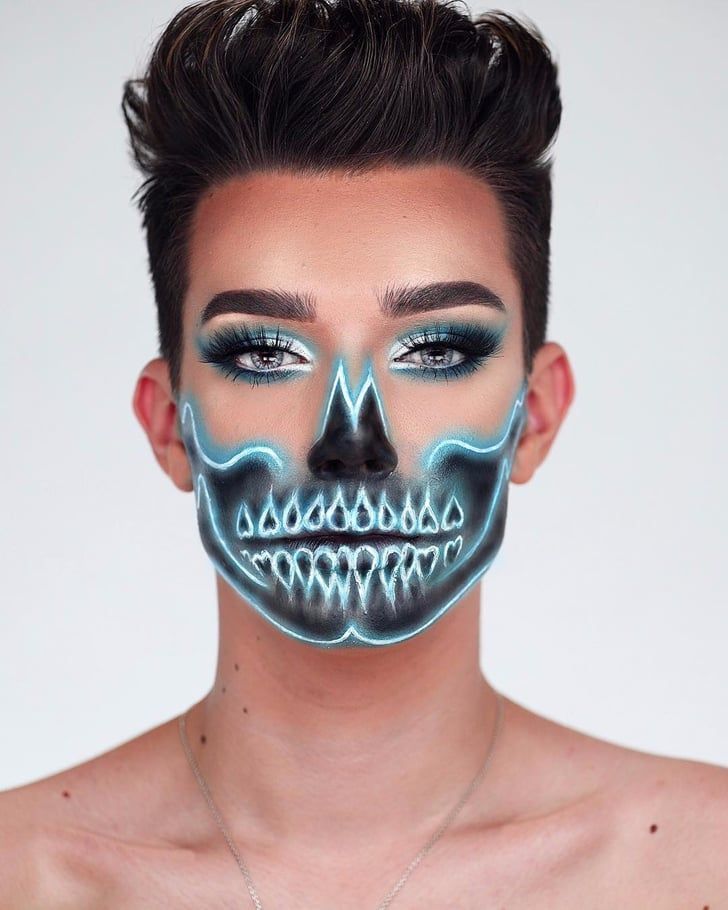 You'll Drop Your Pink Drink on the Floor When You See James Charles's Neon Skeleton Look -   10 makeup Art james charles ideas
