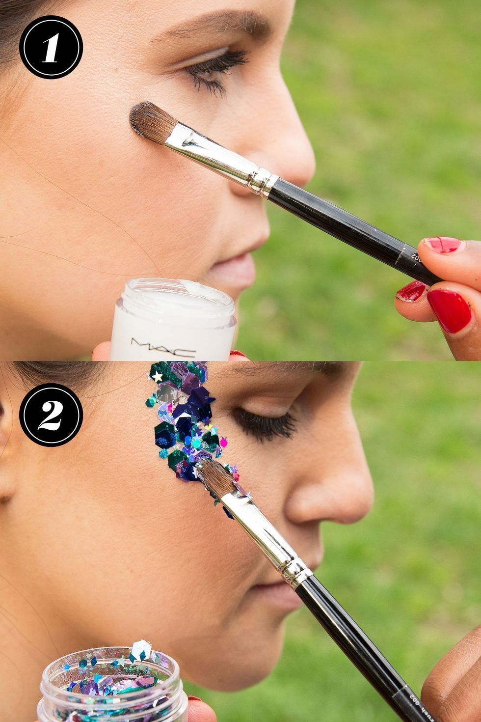 10 makeup Glitter how to apply ideas
