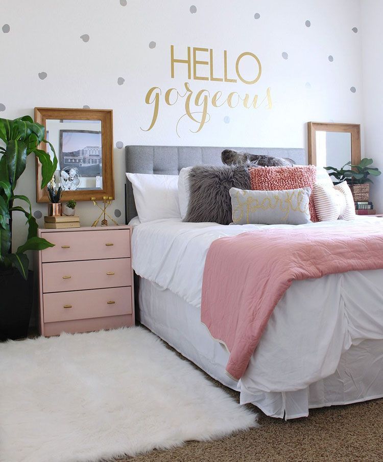 65 Cute Teenage Girl Bedroom Ideas: Stylish Teen Girl Room Decor (2019) -   10 room decor For Teen Girls gold ideas