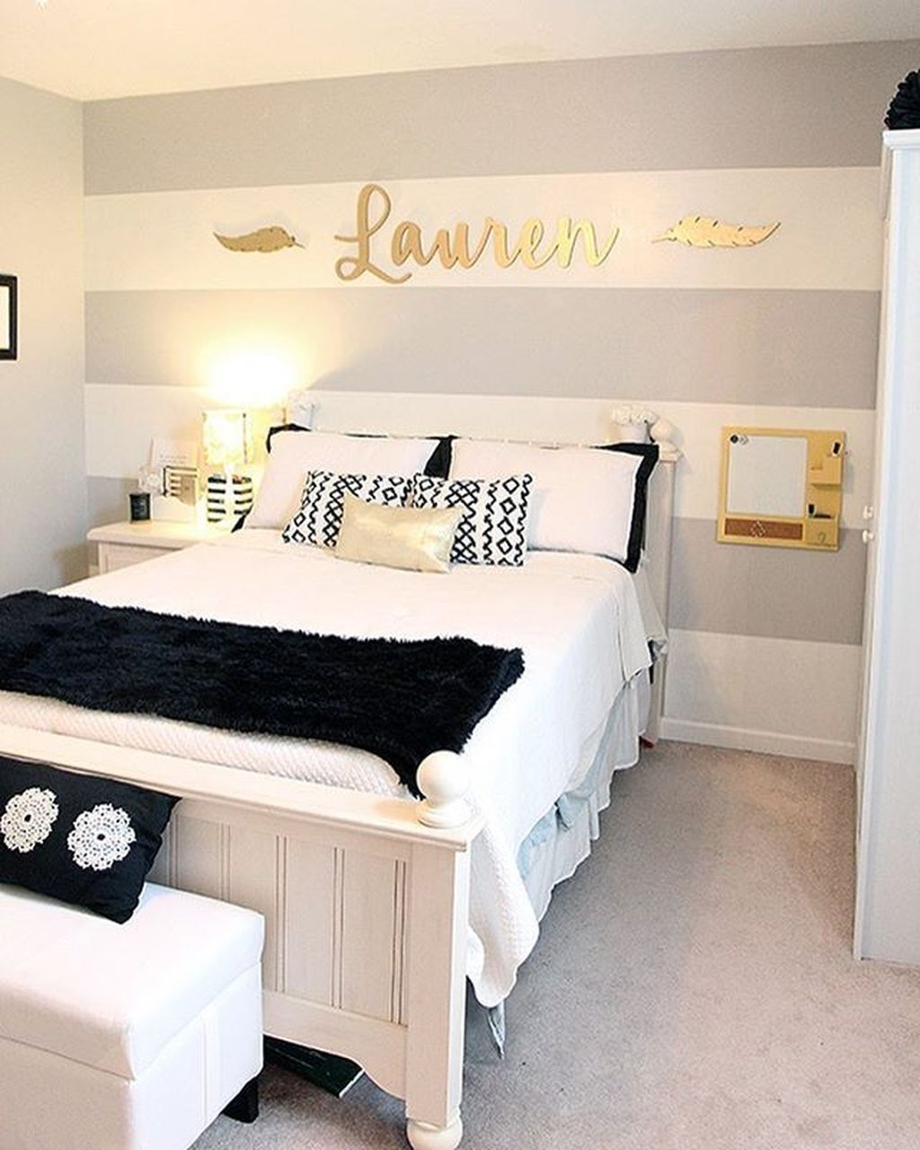 35 Cute Bedroom Design For Teenage Girl Ideas -   10 room decor For Teen Girls gold ideas