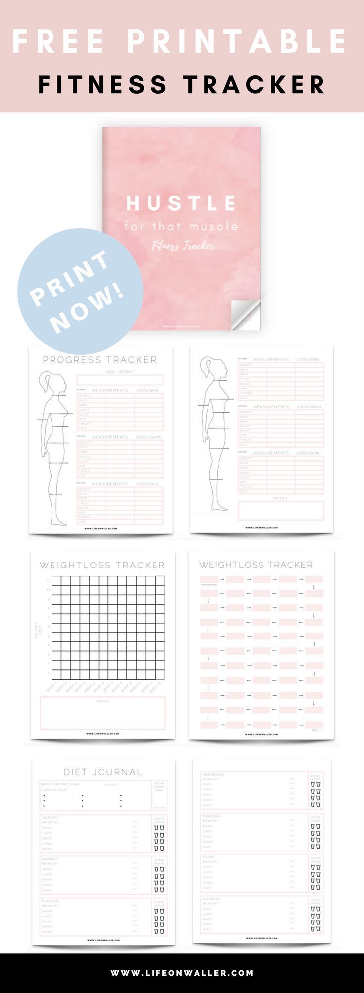 Free Printable Fitness Tracker -   11 fitness Design weightloss ideas