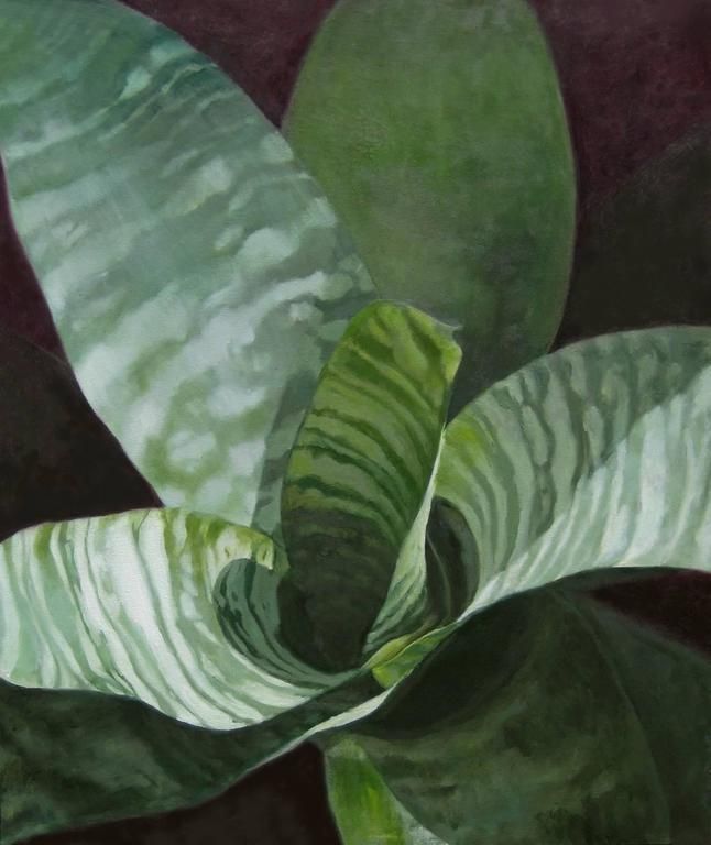 Laurie Flaherty, 'Moonlight', Contemporary Close up Floral Oil Painting, 2016 -   11 plants Painting thoughts ideas