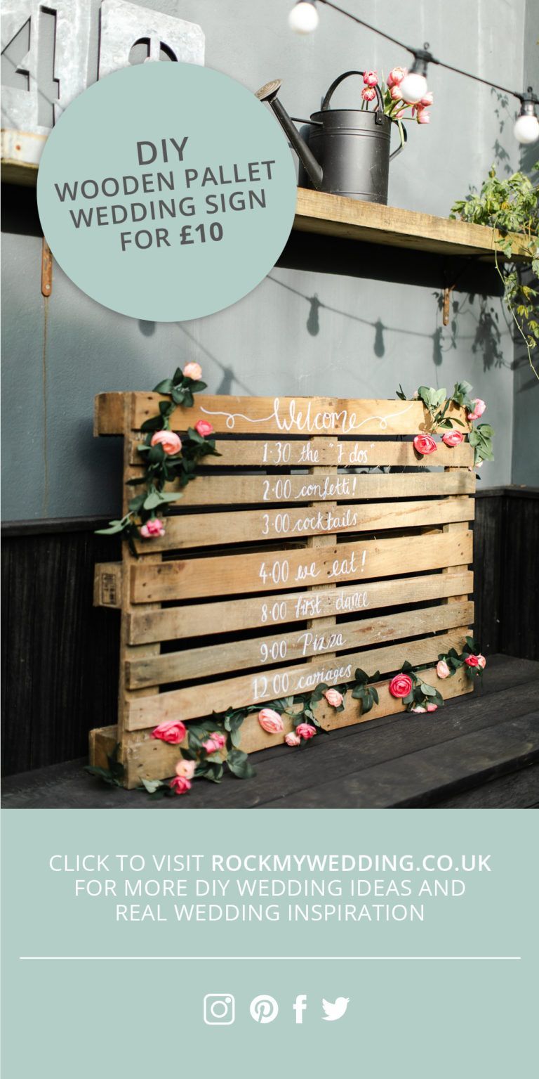 Wooden Pallet Wedding Sign {Make Your Own for Under ?10} -   11 wedding DIY pallet ideas