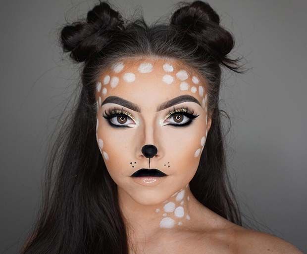 12 deer makeup Halloween ideas