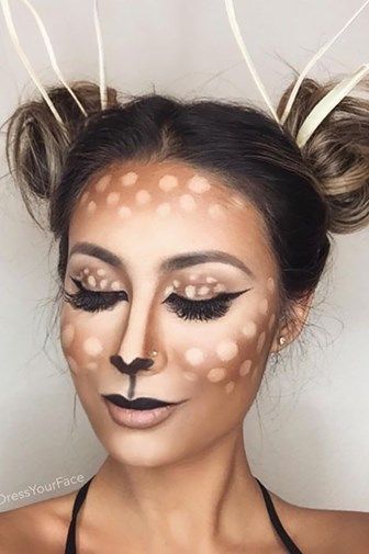 These are the most popular Halloween makeup trends on Pinterest -   12 deer makeup Halloween ideas