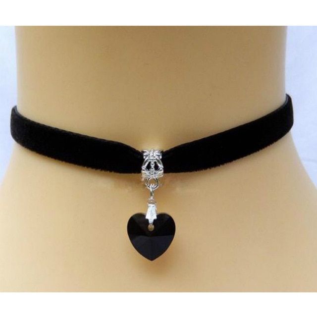 Best Crystal Heart Choker Necklace Cheap -   12 DIY Clothes Grunge choker necklaces ideas