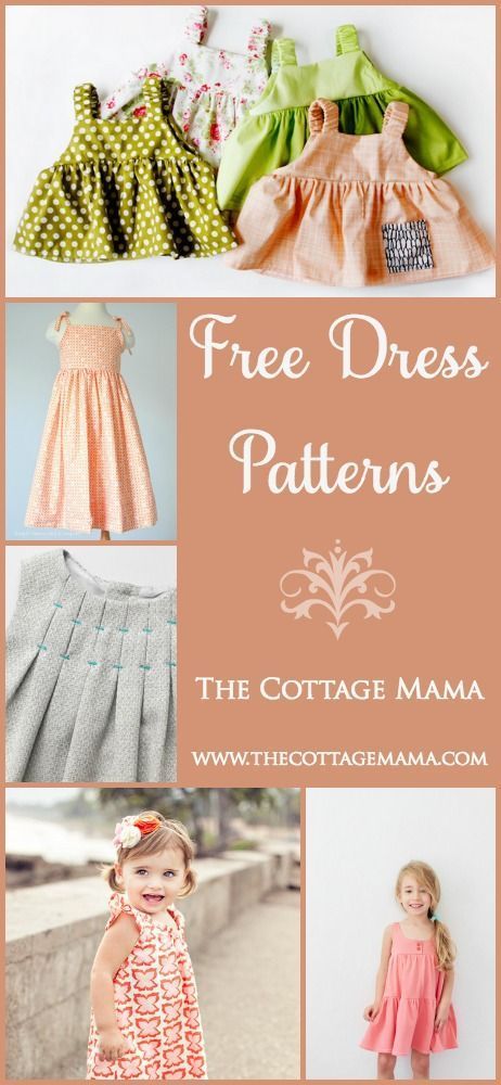 Free Dress Patterns for Girls (The Cottage Home) -   12 fabric crafts For Children dress patterns ideas