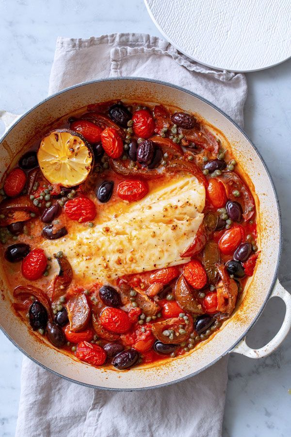 Salted Cod with Tomatoes, Capers and Olives -   12 healthy recipes Fish salts ideas