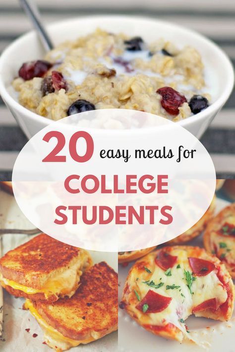 20 Quick And Easy Meals For College Students -   12 healthy recipes For College Students people ideas