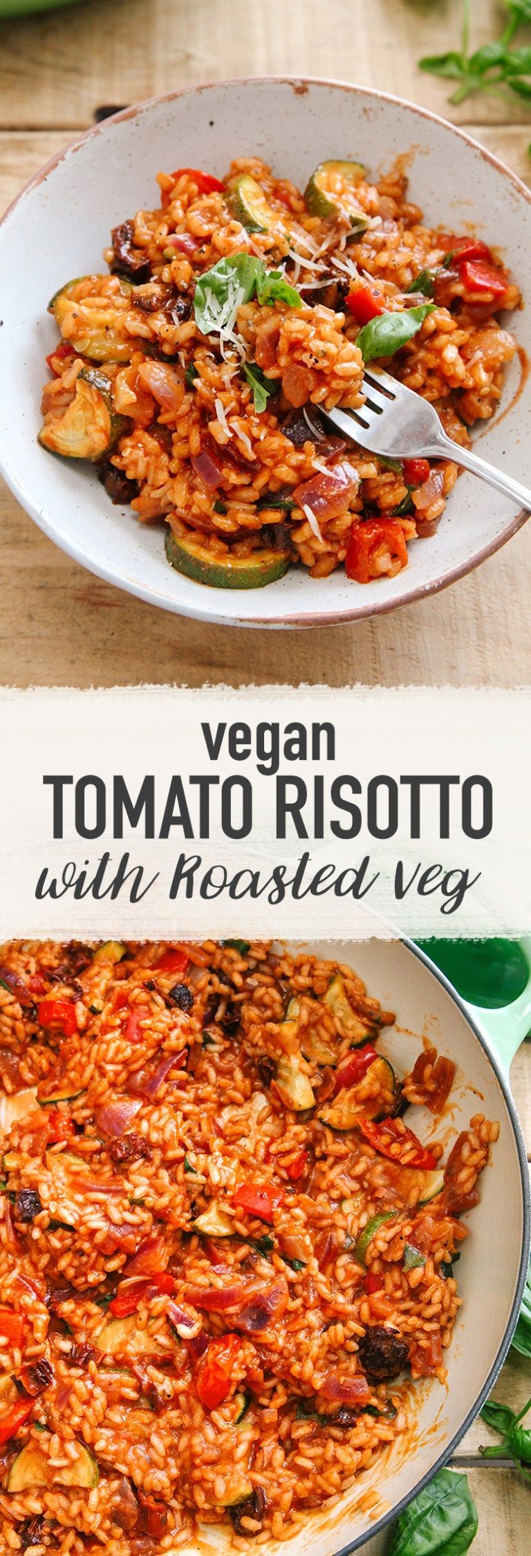 Creamy Tomato & Roasted Veg Risotto (Vegan) -   12 healthy recipes Vegetables glutenfree ideas
