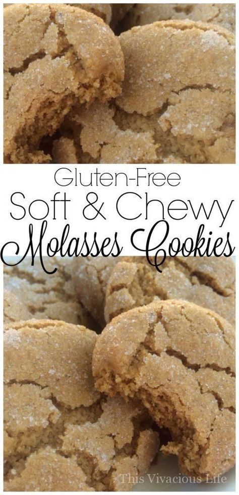 Gluten-Free Soft & Chewy Molasses Cookies -   12 holiday Cookies healthy ideas