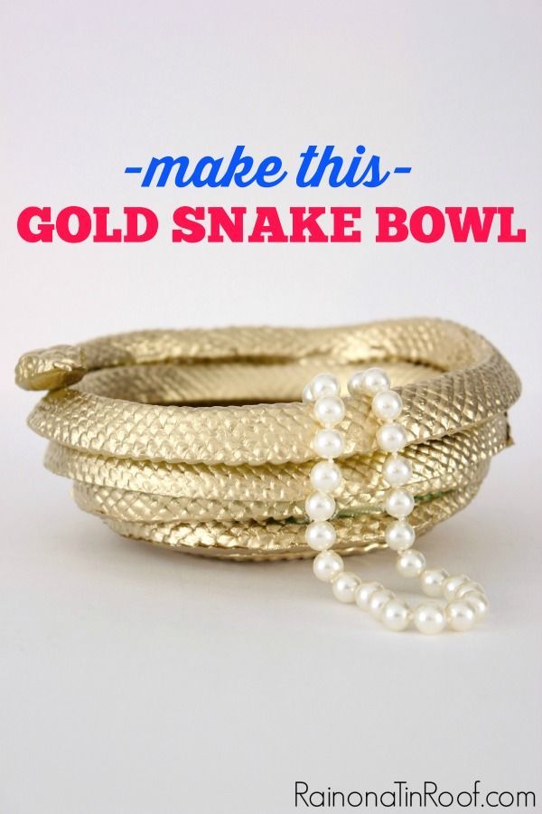 DIY Gold Snake Bowl for $2 -   12 home accessories DIY thoughts ideas