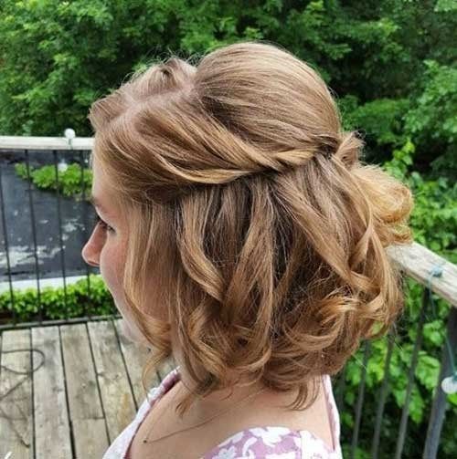 Simple Short Hairstyles for Pretty Women -   12 makeup Bridesmaid short hairstyles ideas