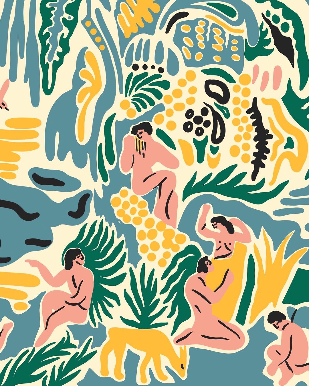 inspired by matisse -   12 plants Illustration pattern ideas