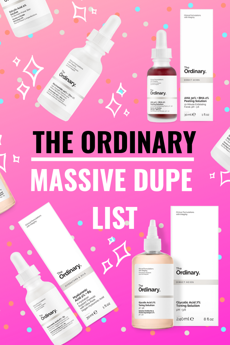 The Ordinary Massive Dupe List -   12 skin care Dupes skincare ideas