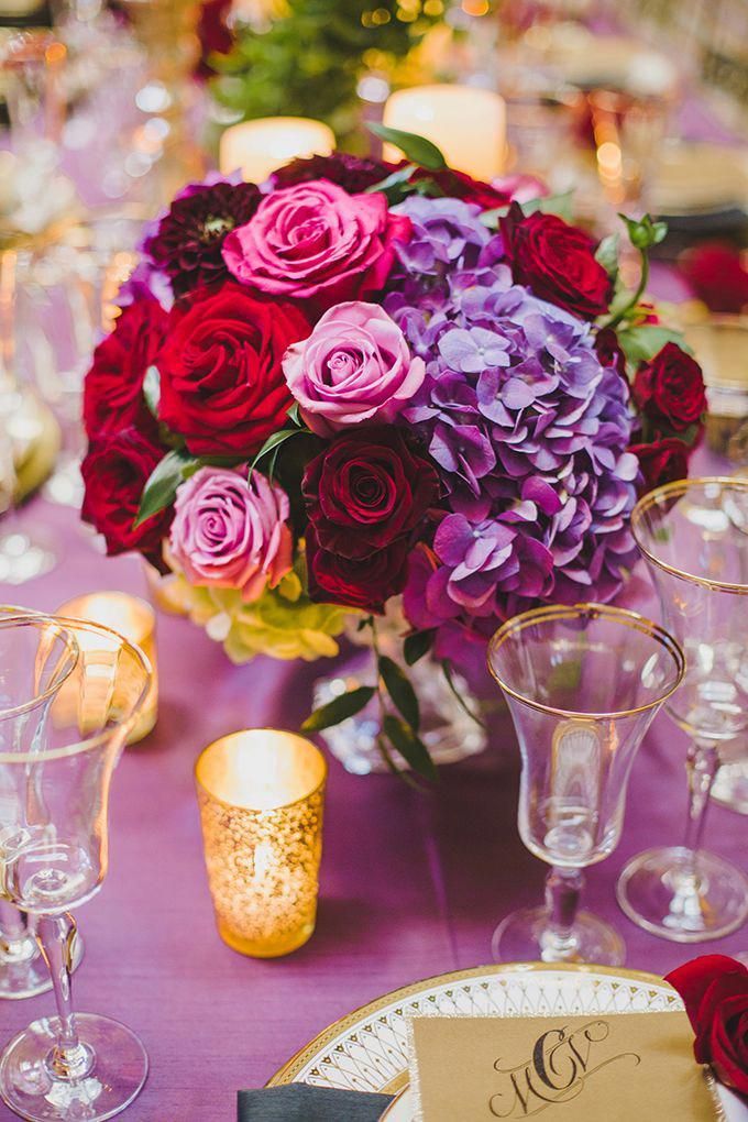 Glam Red and Purple Wedding Inspiration -   12 wedding DIY purple ideas