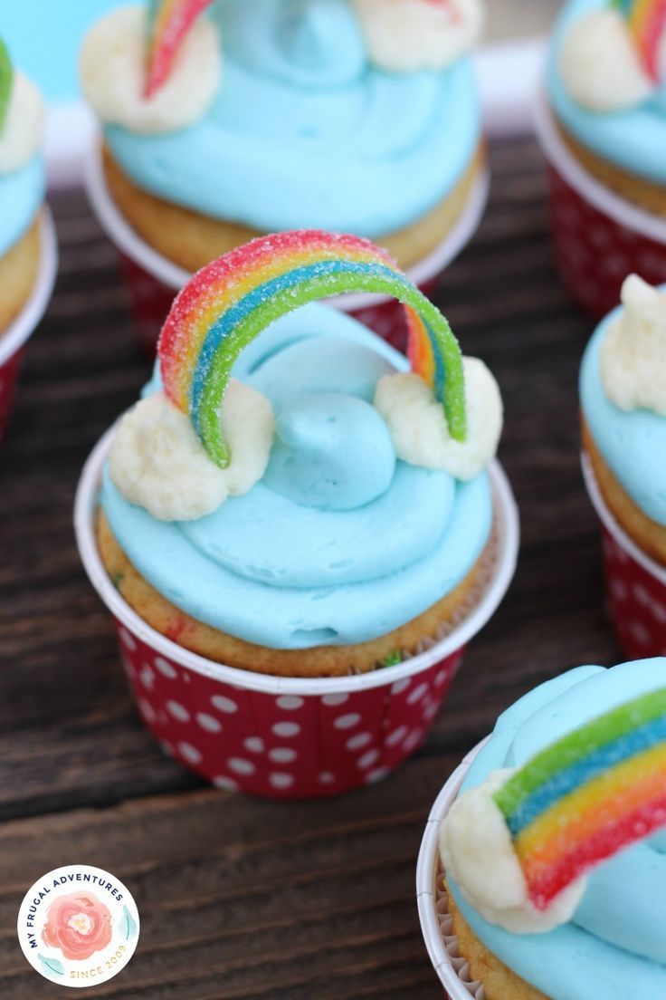 Easy Rainbow Cupcakes -   13 cake For Kids rainbow ideas