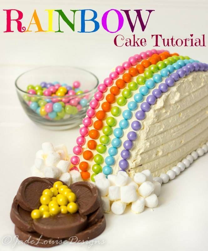 Easy Rainbow Cake Tutorial -   13 cake For Kids rainbow ideas