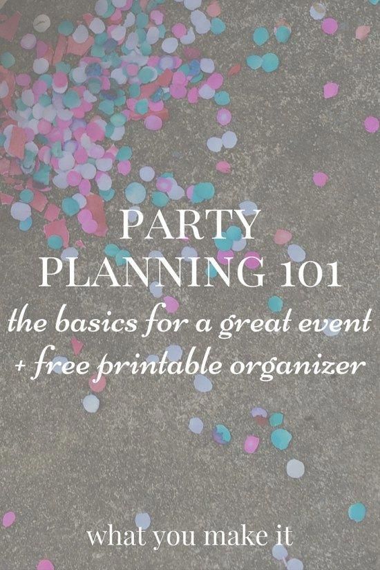 party planning 101: the basics for a great event -   13 Event Planning Business free printable ideas