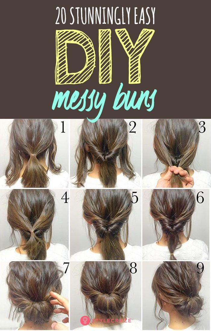 20 Stunningly Easy DIY Messy Buns -   13 hair DIY hairdos ideas