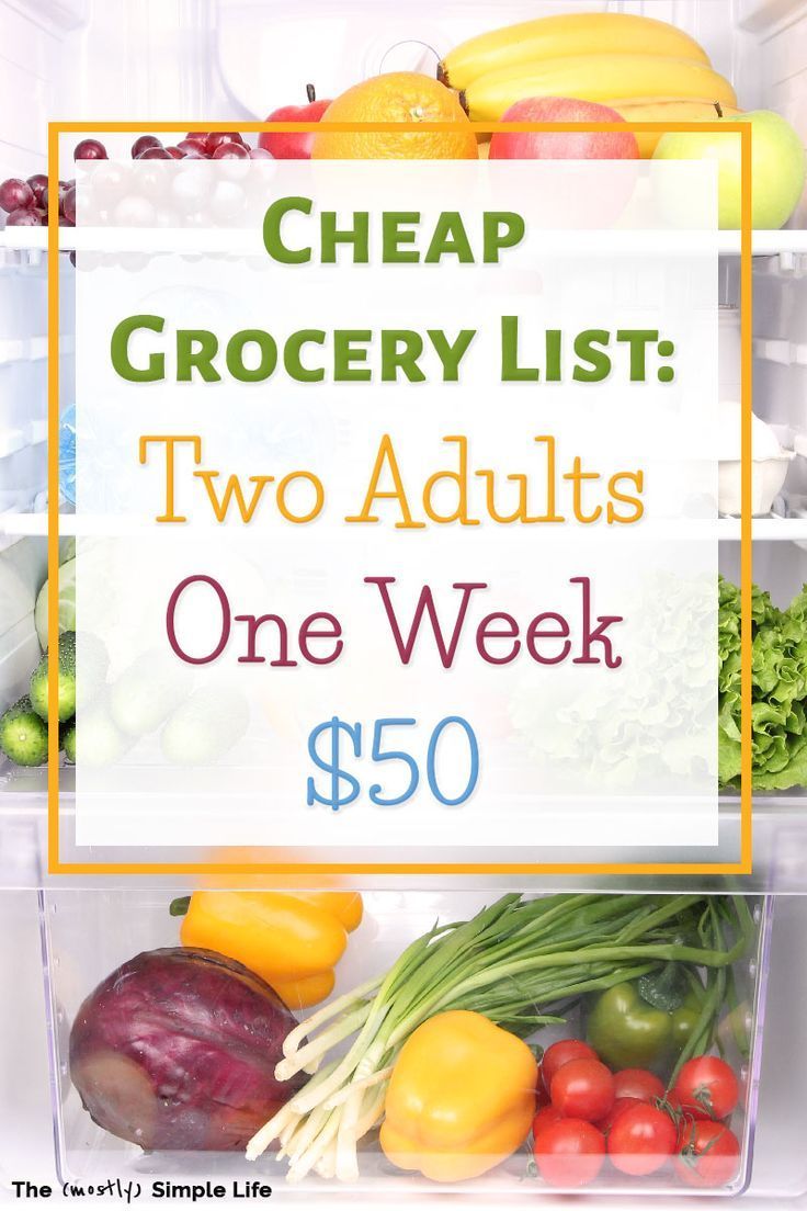 Budget Grocery List: $50 a Week -   13 healthy recipes For 2 grocery lists ideas