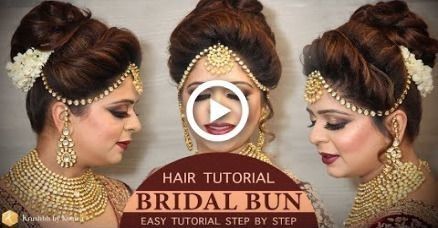 Easy Bridal BUN Hairstyle Tutorial | Step by Step Bridal Hairstyle Tutorials | Krushhh by -   13 indian hairstyles Step By Step ideas