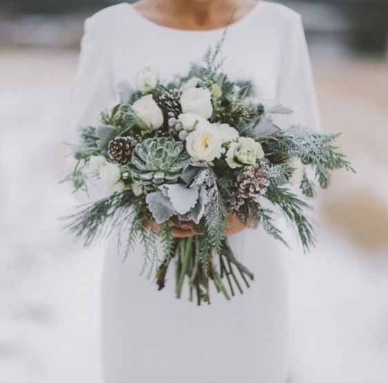 25 Grey Winter Wedding Ideas You'll Love -   13 wedding Winter green ideas