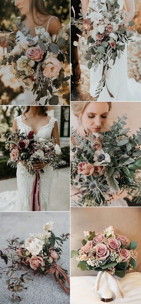 25 Trending Dusty Rose and Sage Wedding Color Ideas -   13 wedding Winter green ideas