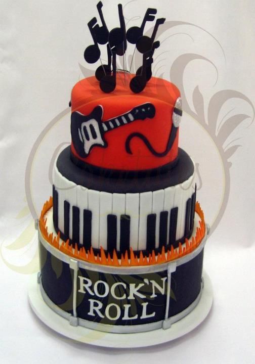 happy birthday rock n roll themed -   14 cake Birthday music ideas