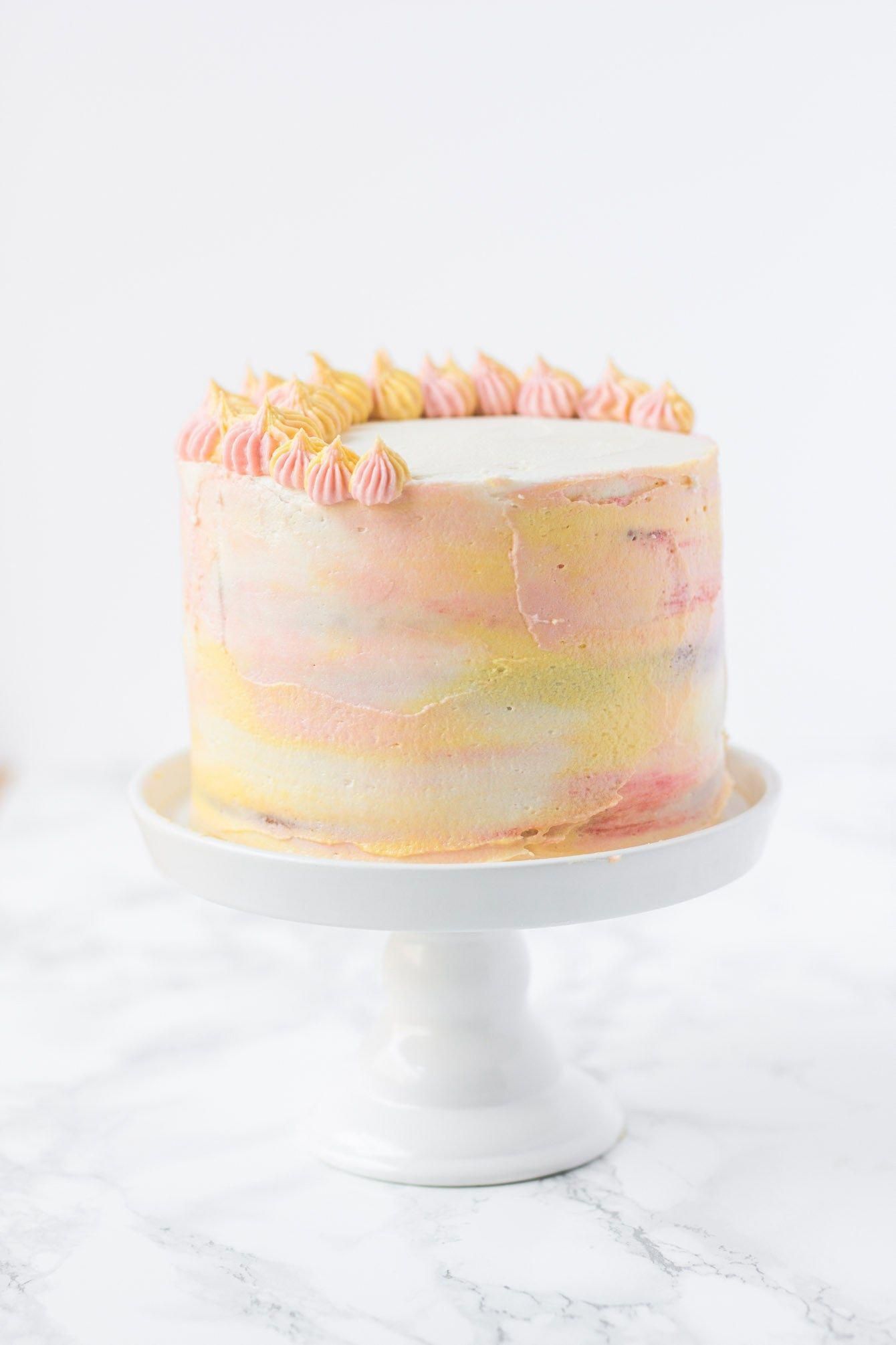 How To Decorate a Watercolor Cake -   14 cake Decorating yellow ideas