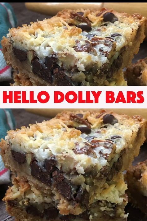 How To Make Hello Dolly Bars -   14 desserts Coconut graham crackers ideas